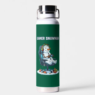Gamer Schneemann Weihnachtsbeleuchtung Kopfhörer C Trinkflasche