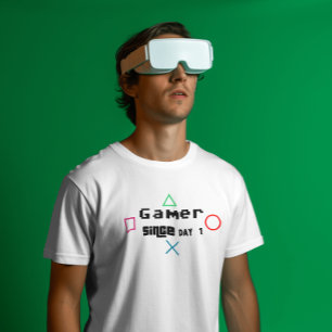 Gamer seit dem ersten Tag Retro Vintager Controlle T-Shirt