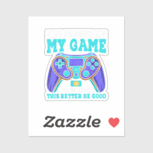 Gamer Shirt Boys Men Kids Teens hielt mein Spiel a Aufkleber