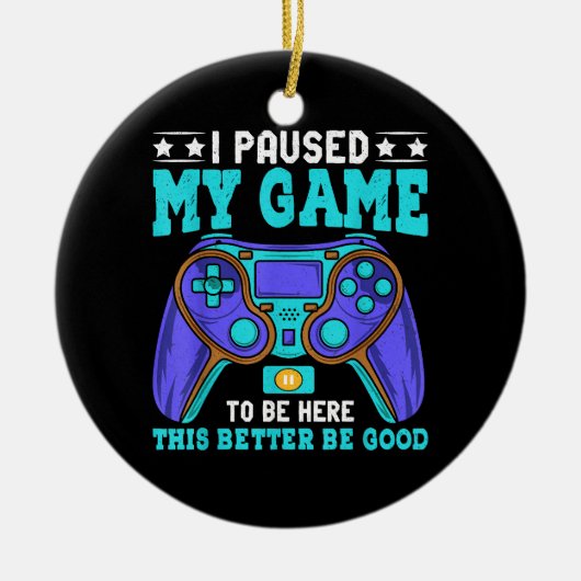 Gamer Shirt Boys Men Kids Teens hielt mein Spiel a Keramik Ornament (Vorne)