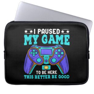 Gamer Shirt Boys Men Kids Teens hielt mein Spiel a Laptopschutzhülle