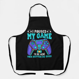 Gamer Shirt Boys Men Kids Teens hielt mein Spiel a Schürze