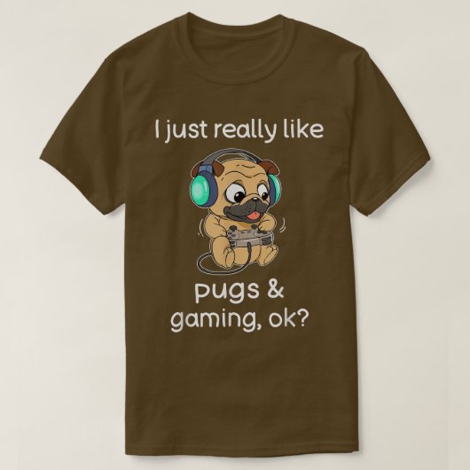 Gamer Shirt Funny Mops Lover Video Games Dog Mops (Design vorne)