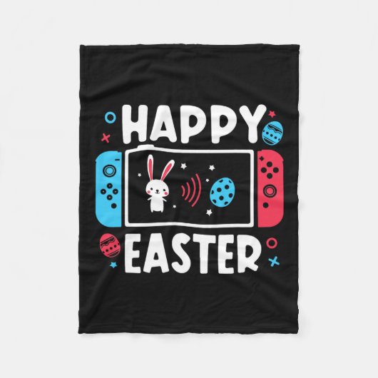 Gamer-Shirt-Videospielcontroller am Ostertag Fleecedecke (Vorderseite)