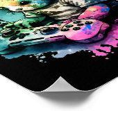 Gamer-Shirt-Videospielcontroller am Ostertag Poster (Ecke)
