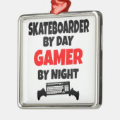 Gamer Skateboarder Ornament Aus Metall (Links)