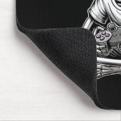 Gamer Skeleton Halloween Mousepad (Ecke)