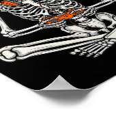 Gamer Skeleton Halloween Video Game Controller Boy Poster (Ecke)