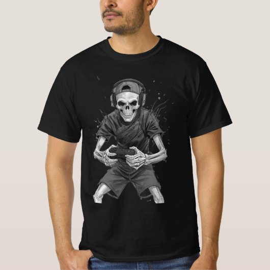 Gamer Skeleton T-Shirt (Vorderseite)