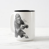 Gamer Skeleton  Zweifarbige Tasse (Vorderseite Links)
