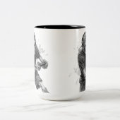 Gamer Skeleton  Zweifarbige Tasse (Mittel)