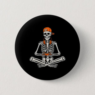 Gamer-Skelett Halloween-Videospiel-Controller-Jung Button