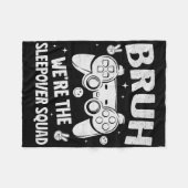 Gamer Sleepover Party For Boys Funny Bruh Slumber  Fleecedecke (Vorderseite (Horizontal))