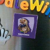 Gamer Sloth Eating Nachos Gaaames! Cartoon Magnet