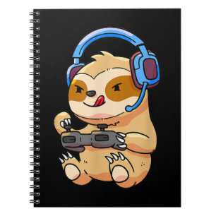 Gamer Sloth Gaming Slots Video Game Geschenk Notizblock
