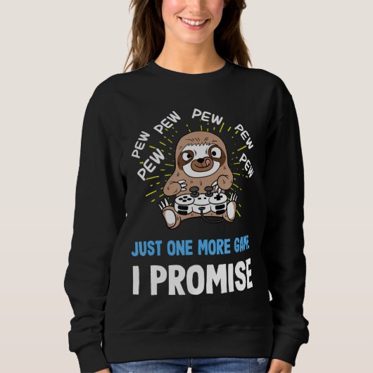 Gamer Sloth Gaming Sweatshirt (Vorderseite)