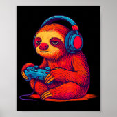 Gamer Sloth Poster (Vorne)
