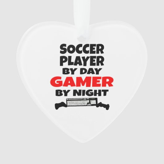 Gamer Soccer Player Ornament (Vorderseite)