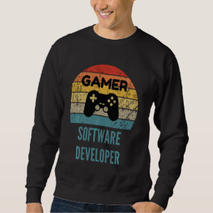 Gamer Software Developer Vintag 60er 70er Gaming Sweatshirt