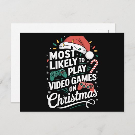 Gamer spielen höchstwahrscheinlich zu Weihnachten (Vorne/Hinten)