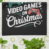 Gamer spielen höchstwahrscheinlich zu Weihnachten Geschirrtuch (Gefaltet)