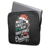 Gamer spielen höchstwahrscheinlich zu Weihnachten Laptopschutzhülle (Vorderseite Links)