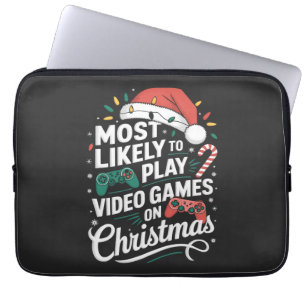Gamer spielen höchstwahrscheinlich zu Weihnachten Laptopschutzhülle