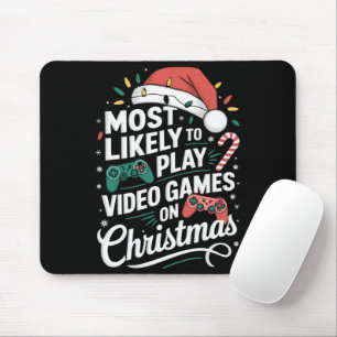 Gamer spielen höchstwahrscheinlich zu Weihnachten  Mousepad