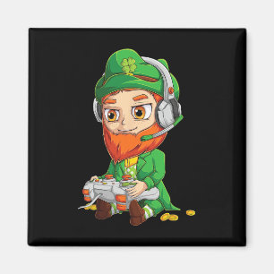 Gamer St Patricks Day Shirt Kinder Jungs Männer Vi Magnet