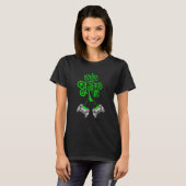Gamer St Patricks Day Video Game Controller Shamro T-Shirt (Vorne ganz)