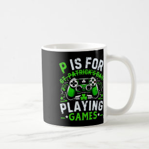 Gamer St. Patrick's Day Videospiel Irisches Gaming Kaffeetasse