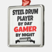 Gamer Steel Drum Player Ornament Aus Metall (Links)
