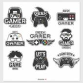 Gamer-Sticker Aufkleber (Blatt)