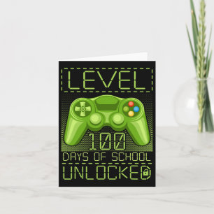 Gamer Student 100. Tag 100 Tage Schullehrer Karte