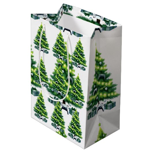 Gamer style Wrapping paper Mittlere Geschenktüte (Rückseite Schrägansicht)