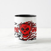 Gamer-Tasse - Retro-8-Bit-Flaming-Skull - GAME OVE Tasse (Zentrum)