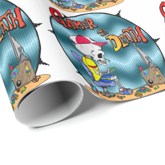 Gamer til Death Geschenkpapier (Rolleneckpunkt)