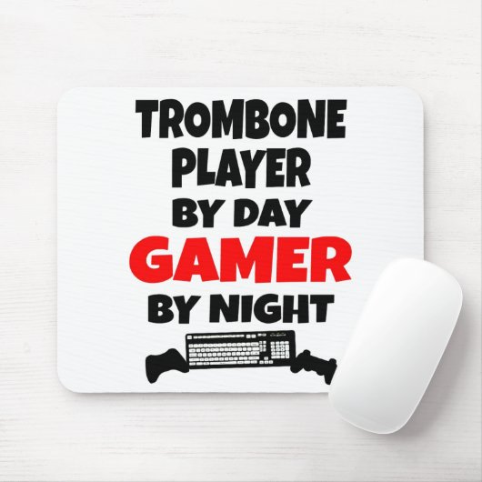 Gamer Trombone Player Mousepad (Mit Mouse)