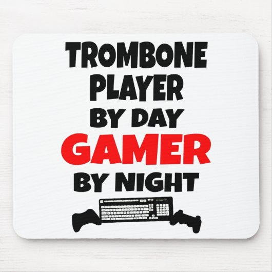Gamer Trombone Player Mousepad (Vorne)