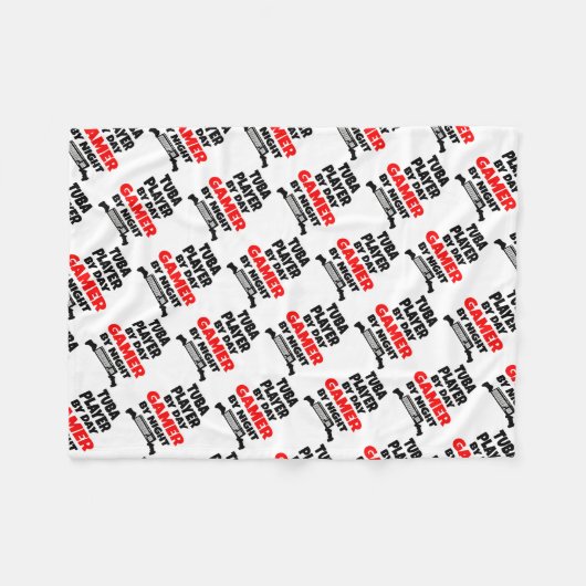 Gamer Tuba Player Fleecedecke (Vorderseite (Horizontal))