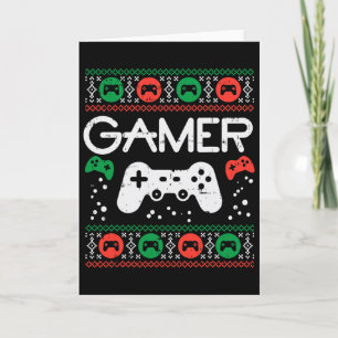 Gamer Ugg Weihnachts Sweater Retro Video Game Xmas Karte