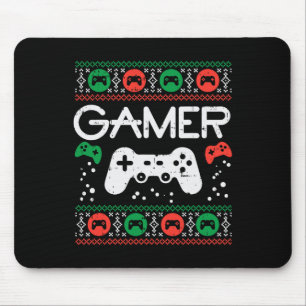 Gamer Ugg Weihnachts Sweater Retro Video Game Xmas Mousepad