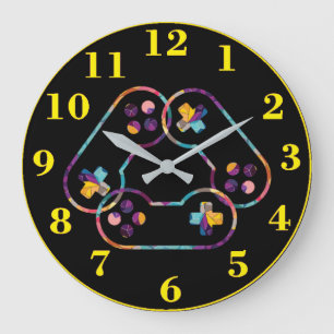 Gamer-Uhr Große Wanduhr