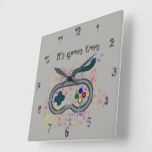Gamer-Uhr Quadratische Wanduhr (Winkel)