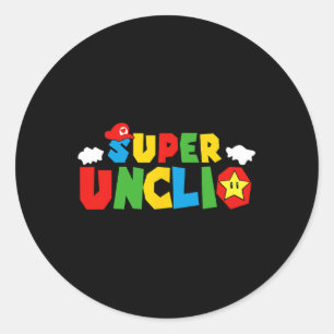 Gamer Uncle Funny Celebrate zum Vatertag Runder Aufkleber