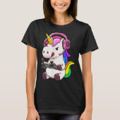 Gamer Unicorn | Cute Rainbow Gaming Design T-Shirt (Vorderseite)