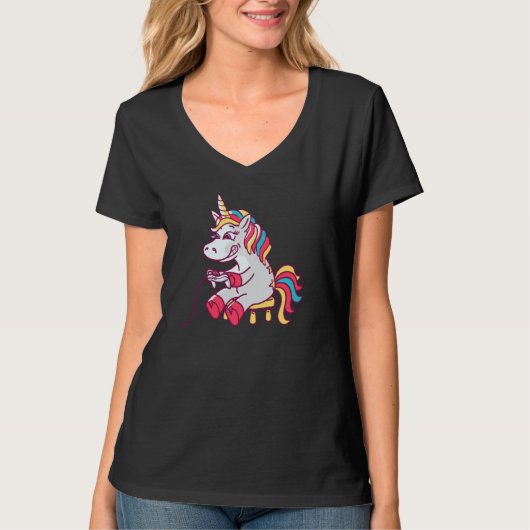 Gamer Unicorn Pullover (Vorderseite)