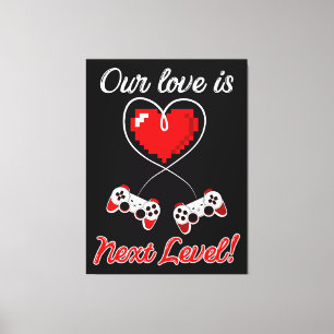 Gamer Valentine Canvas Print Leinwanddruck