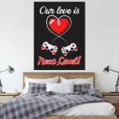 Gamer Valentine Canvas Print Leinwanddruck (Insitu (Schlafzimmer))
