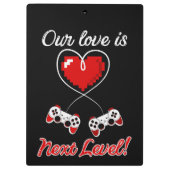 Gamer Valentine Clipboard Klemmbrett (Rückseite)